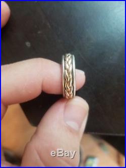 James Avery Gold Braid Sterling/14k Ring size 8