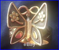 James Avery Gold Butterfly (Mariposa) Women's Ring (retired) size 7