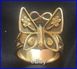 James Avery Gold Butterfly (Mariposa) Women's Ring (retired) size 7