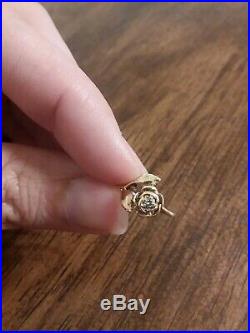 James Avery Gold Rose Ring With Diamond (14k) (Rare And Retired)