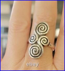 James Avery Gorgeous, Rare Mycenaean Long Swirl Ring Size 9.75