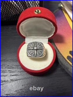 James Avery Guide My Way Ring 925 Sterling Silver Signet Size 8.75 Compass
