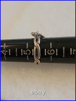 James Avery HEART Sterling Twist Dangle Ring Size 5.25 to 5.5 Retired