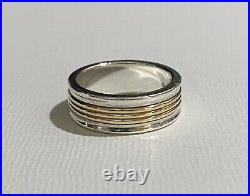 James Avery HTF sterling silver 14k gold ring band