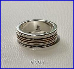 James Avery HTF sterling silver 14k gold ring band