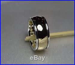 James Avery Hammered 14K Gold & Sterling Silver Wedding Band Ring Sz 10, 19.4 gm