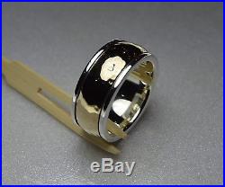 James Avery Hammered 14K Gold & Sterling Silver Wedding Band Ring Sz 10, 19.4 gm