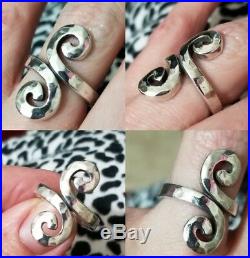 James Avery Hammered Bypass Swirl Ring SIZE 6 Silver 925 LOWEST PRICE ON EBAY