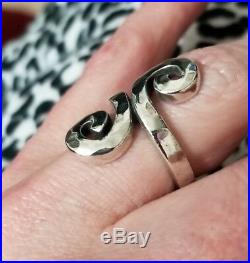 James Avery Hammered Bypass Swirl Ring SIZE 6 Silver 925 LOWEST PRICE ON EBAY