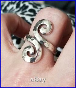 James Avery Hammered Bypass Swirl Ring SIZE 6 Silver 925 LOWEST PRICE ON EBAY