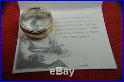 James Avery Hammered Classic 14kt Gold And. 925 Silver Ring Size 7.5 A Beauty