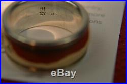 James Avery Hammered Classic 14kt Gold And. 925 Silver Ring Size 7.5 A Beauty