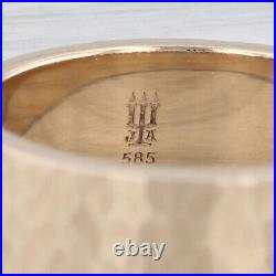 James Avery Hammered Finish 14k Yellow Gold Ring Size 7 Wedding Band James Avery Hammered Finish 14k Yellow Gold Ring Size 7 Wedding Band