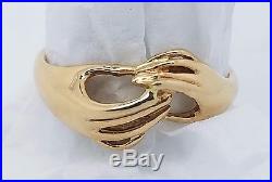 James Avery Hands Ring 14k Sz. 6 Gold Authentic, Retired, Rare & Original