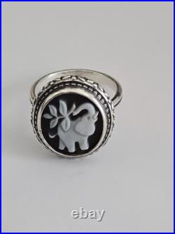 James Avery Hard to Find Elephant Ring Size 8