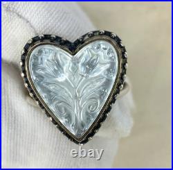 James Avery Heart And Tulips White Double Women's Ring Size 7