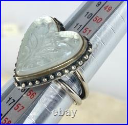 James Avery Heart And Tulips White Double Women's Ring Size 7