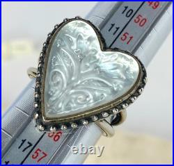 James Avery Heart And Tulips White Double Women's Ring Size 7