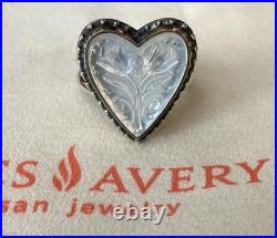 James Avery Heart And Tulips White Double Women's Ring Size 7