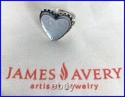 James Avery Heart And Tulips White Double Women's Ring Size 7