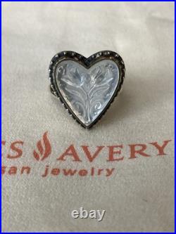 James Avery Heart And Tulips White Double Women's Ring Size 7