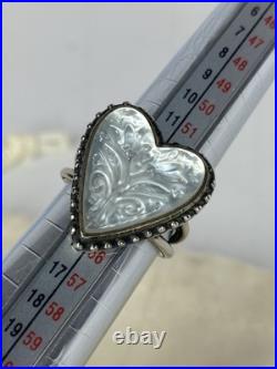 James Avery Heart And Tulips White Double Women's Ring Size 7