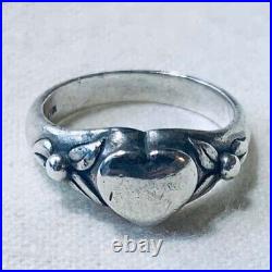 James Avery Heart and Vine Ring Retired Rare Size 6 1/2 Sterling Silver 925