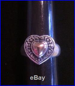 James Avery Heart of Gold Ring Retired Rare Size 7-7.25
