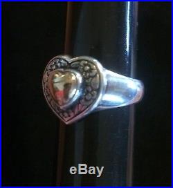 James Avery Heart of Gold Ring Retired Rare Size 7-7.25