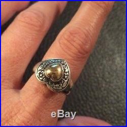 James Avery Heart of Gold Ring Retired Rare Size 7-7.25