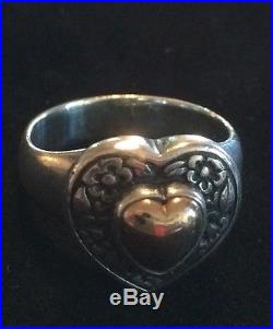 James Avery Heart of Gold Ring Retired Rare Size 7-7.25