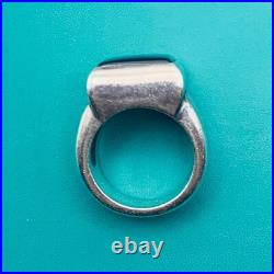 James Avery Heavy Black Square Onyx Ring Retired Rare Size 5 1/2 Sterling Silver