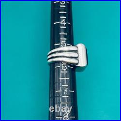 James Avery Heavy Black Square Onyx Ring Retired Rare Size 5 1/2 Sterling Silver