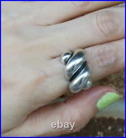 James Avery Heavy Sterling Silver Modernist Sisterhood Ring Size 6.5 14.9g