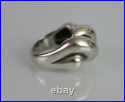 James Avery Heavy Sterling Silver Modernist Sisterhood Ring Size 6.5 14.9g