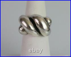 James Avery Heavy Sterling Silver Modernist Sisterhood Ring Size 6.5 14.9g