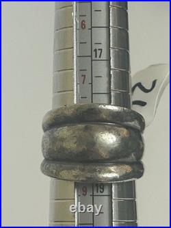 James Avery Heavy Triple Segment Ring Size 8 1/4 Sterling Silver, Retired, HTF