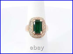 James Avery Heirloom Emerald & Diamond Ring 18k Gold 9.5g Size 6.25 Fw0726czxdu