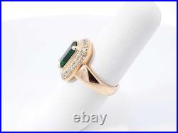 James Avery Heirloom Emerald & Diamond Ring 18k Gold 9.5g Size 6.25 Fw0726czxdu
