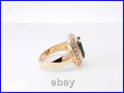 James Avery Heirloom Emerald & Diamond Ring 18k Gold 9.5g Size 6.25 Fw0726czxdu