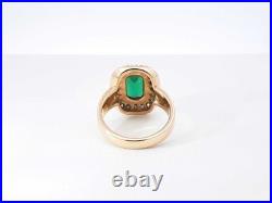 James Avery Heirloom Emerald & Diamond Ring 18k Gold 9.5g Size 6.25 Fw0726czxdu