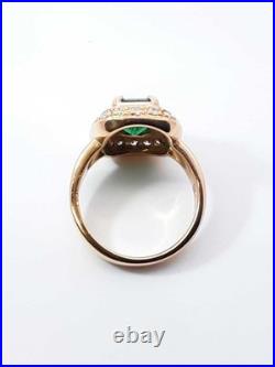 James Avery Heirloom Emerald & Diamond Ring 18k Gold 9.5g Size 6.25 Fw0726czxdu