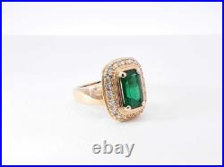 James Avery Heirloom Emerald & Diamond Ring 18k Gold 9.5g Size 6.25 Fw0726czxdu
