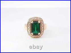 James Avery Heirloom Emerald & Diamond Ring 18k Gold 9.5g Size 6.25 Fw0726czxdu