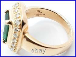 James Avery Heirloom Emerald & Diamond Ring 18k Gold 9.5g Size 6.25 Fw0726czxdu