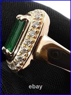 James Avery Heirloom Emerald & Diamond Ring 18k Gold 9.5g Size 6.25 Fw0726czxdu