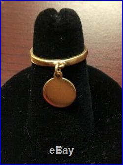 James Avery Holy Spirit Dangle 14k Gold Ring Size 4