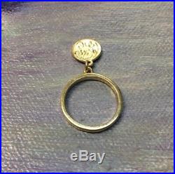 James Avery Holy Spirit Dangle 14k Gold Ring Size 4