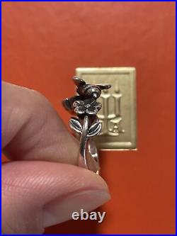 James Avery Honey Bee Flower Leaf Floral 3d Sterling Silver Ring Rare Retired