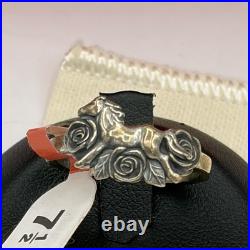 James Avery Horse And Roses Sterling Silver Women's Ring Retired Size 7.5 NIB